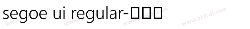 segoe ui regular字体转换